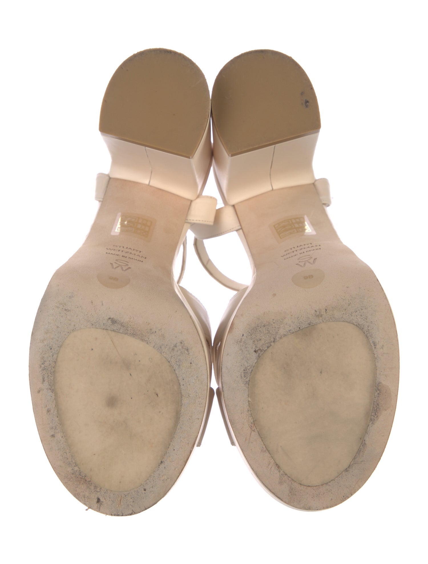 Stuart Weitzman Leather Cutout Accent Sandals